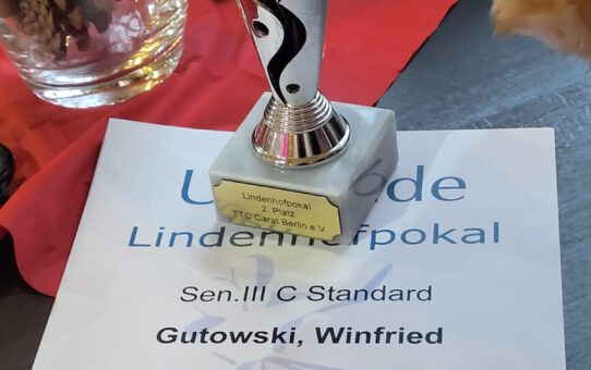Winfried Gutowski+Heidrun Birkhold-belegen beim "Lindenpokal" im Nov. 2022 den 2.Platz